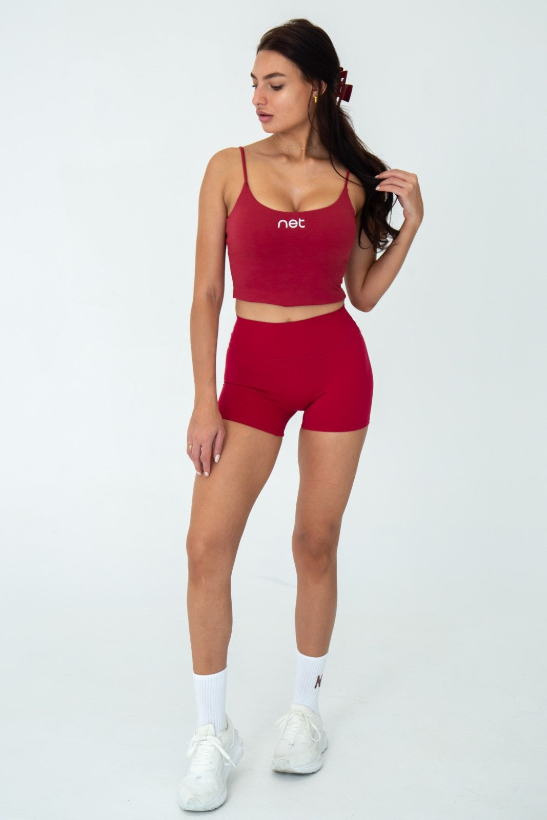 Amore Shorts in Plum Red