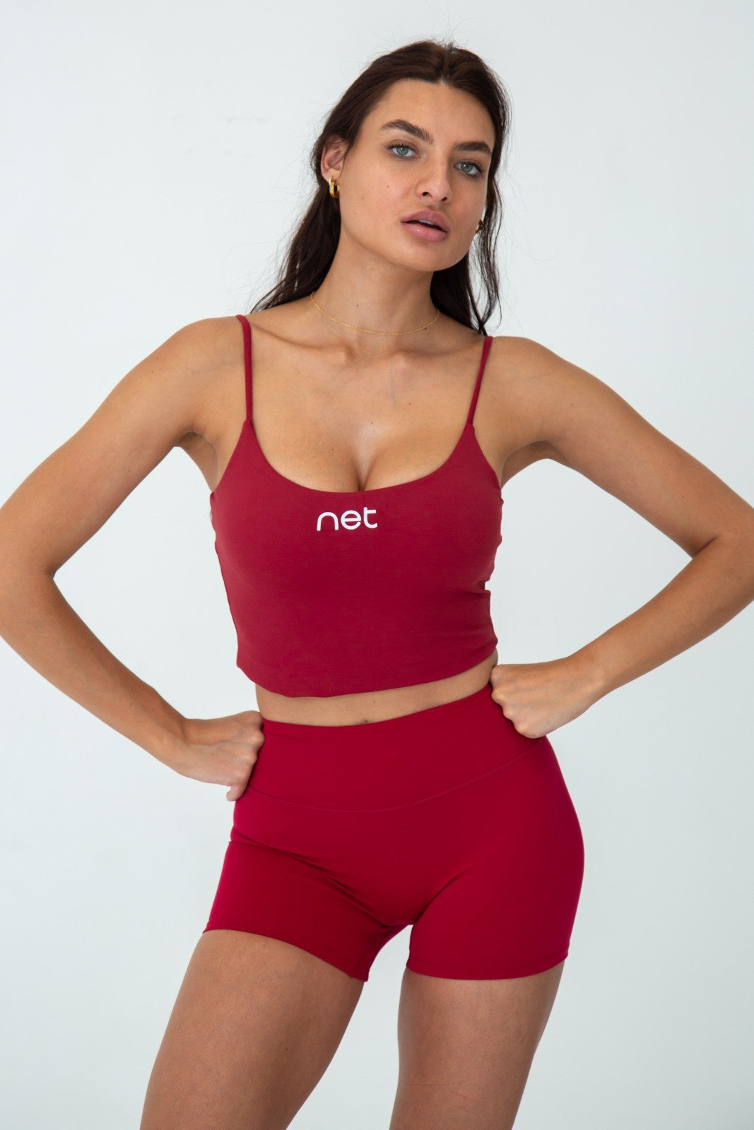 Amore Shorts in Plum Red