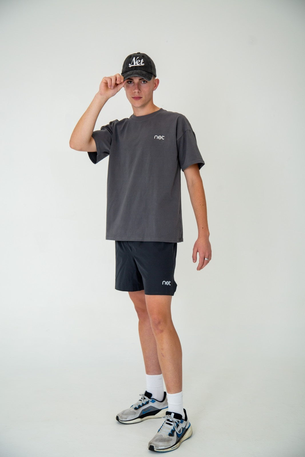 Baseline Layer Shorts in Coal Grey