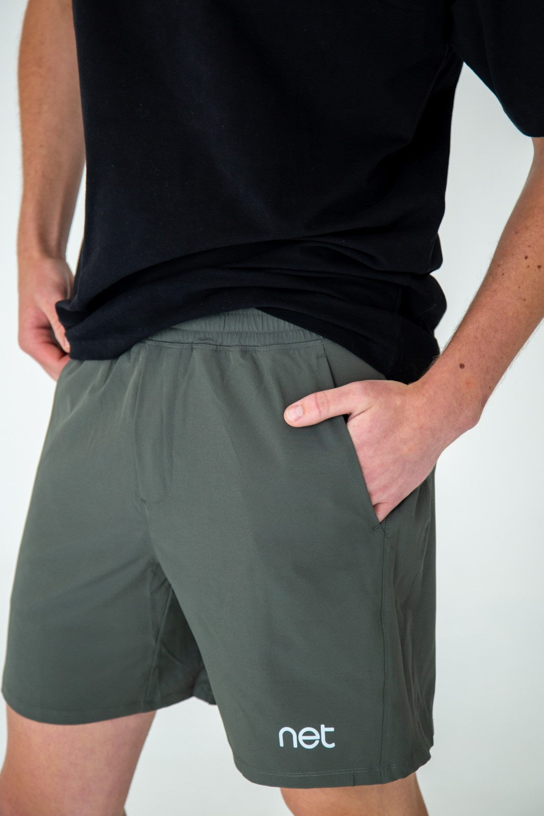 Baseline Shorts in Military Khaki