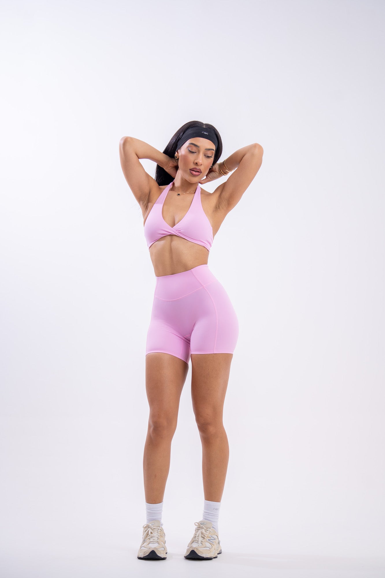 Elevate Twist Bra in Bubblegum Pink