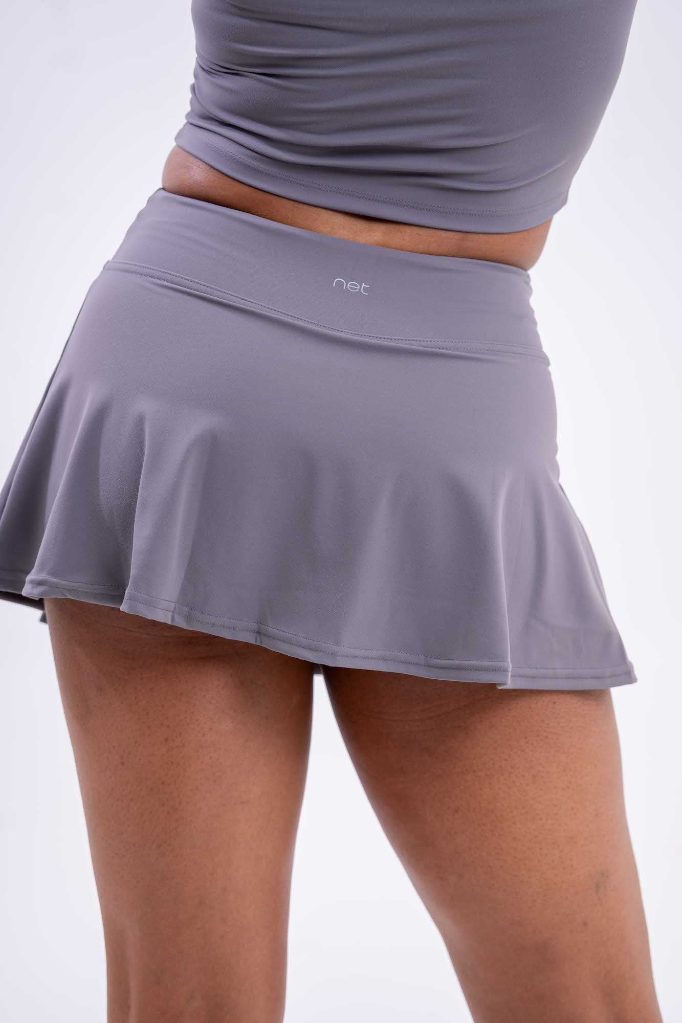 Cross Court Skort in Smoky Grey