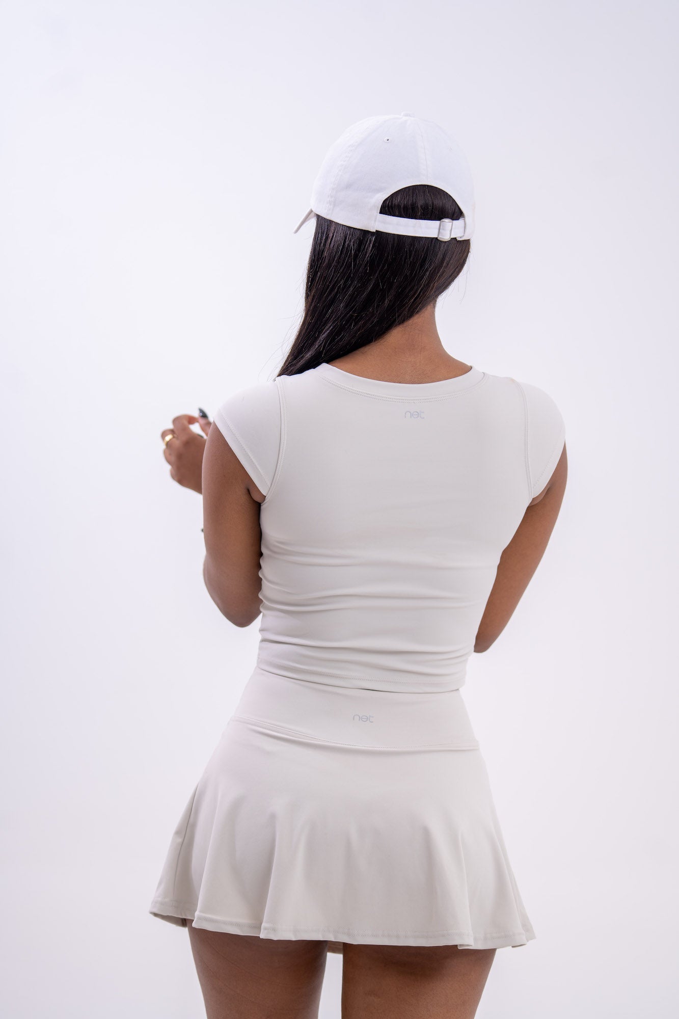 Cross Court Tee in Champagne Mist