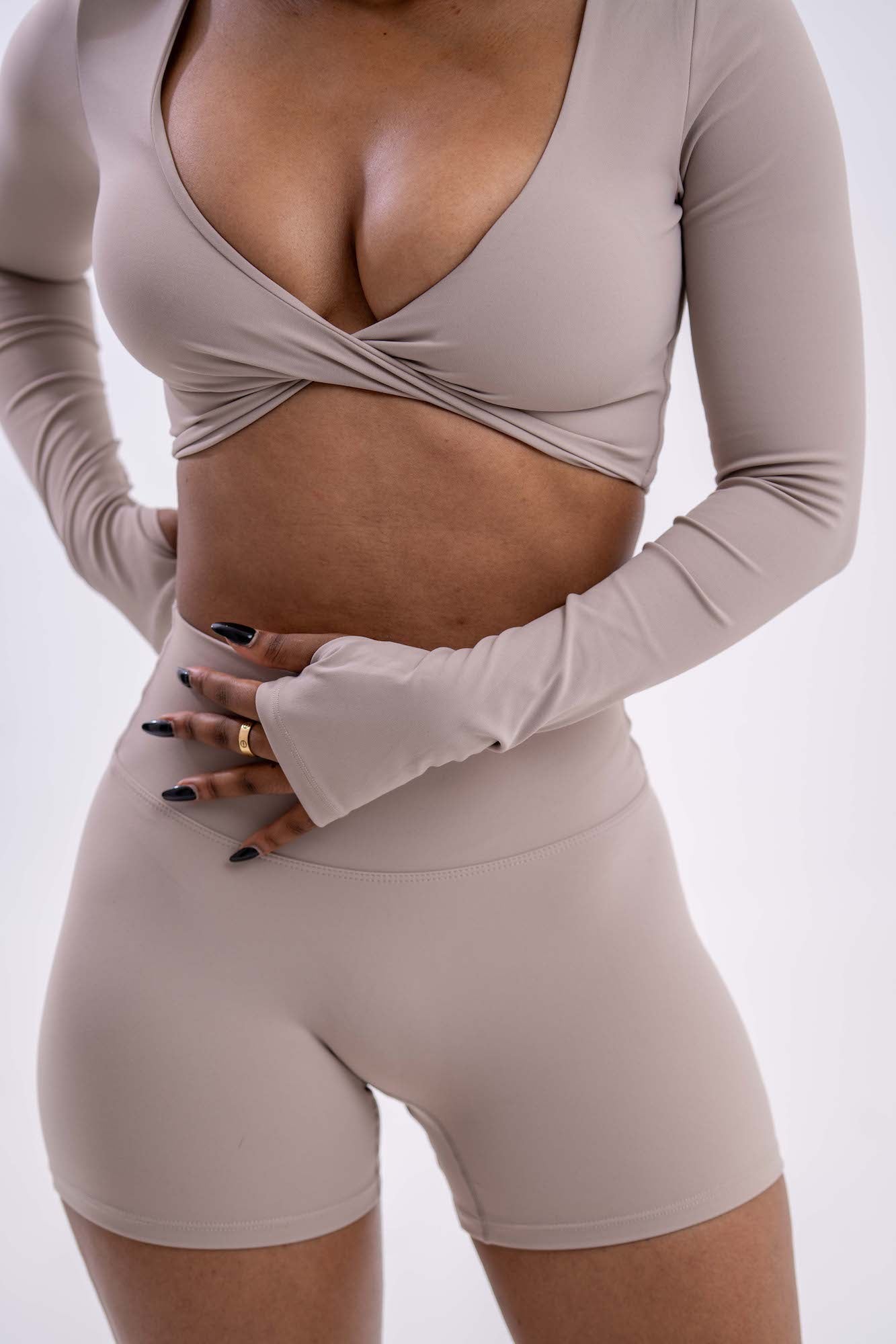 Align Long Sleeve Top in Sandstone Cream