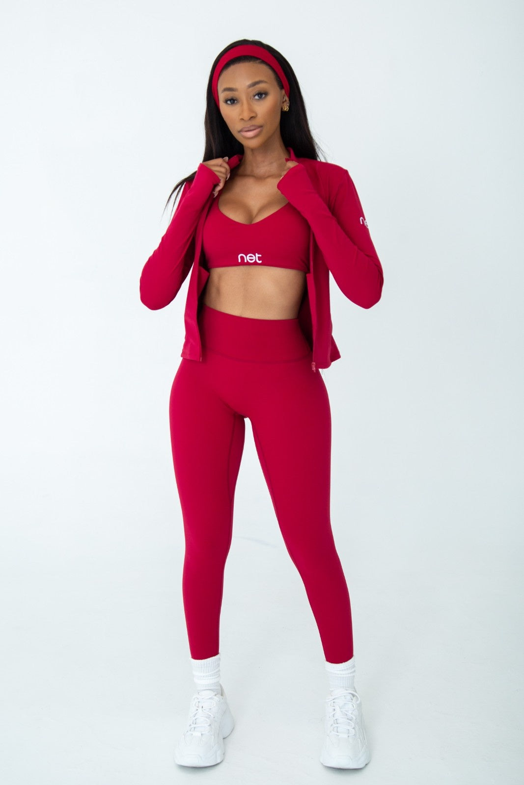 Amore Leggings in Plum Red