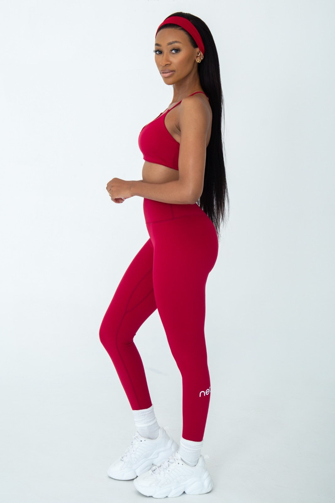 Amore Leggings in Plum Red