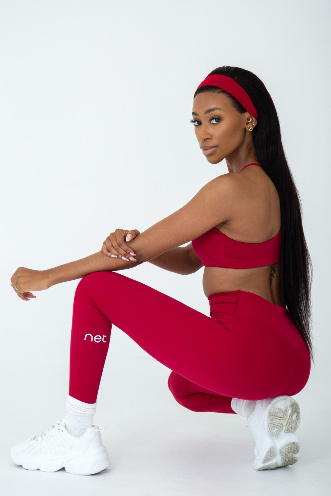 Amore Leggings in Plum Red