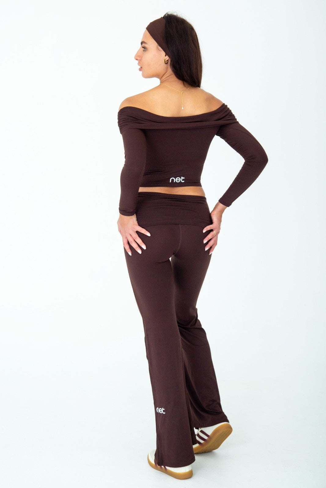 Latte Lounge Flare Pants in Espresso Brown
