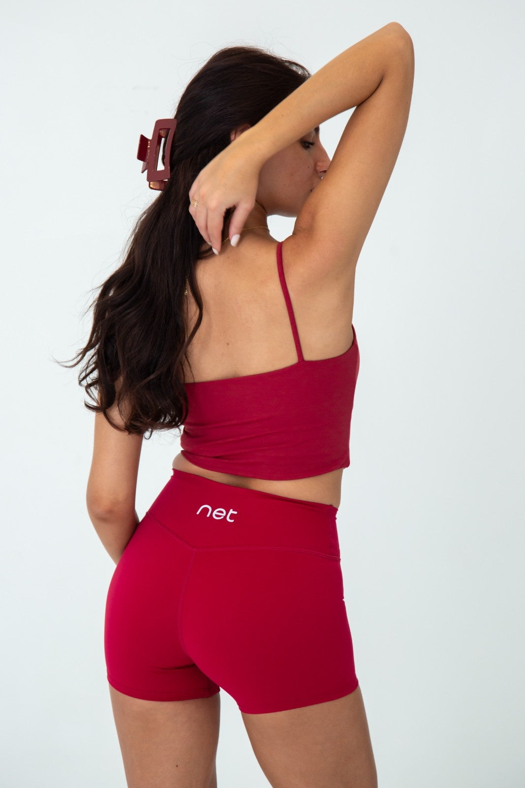 Amore Shorts in Plum Red