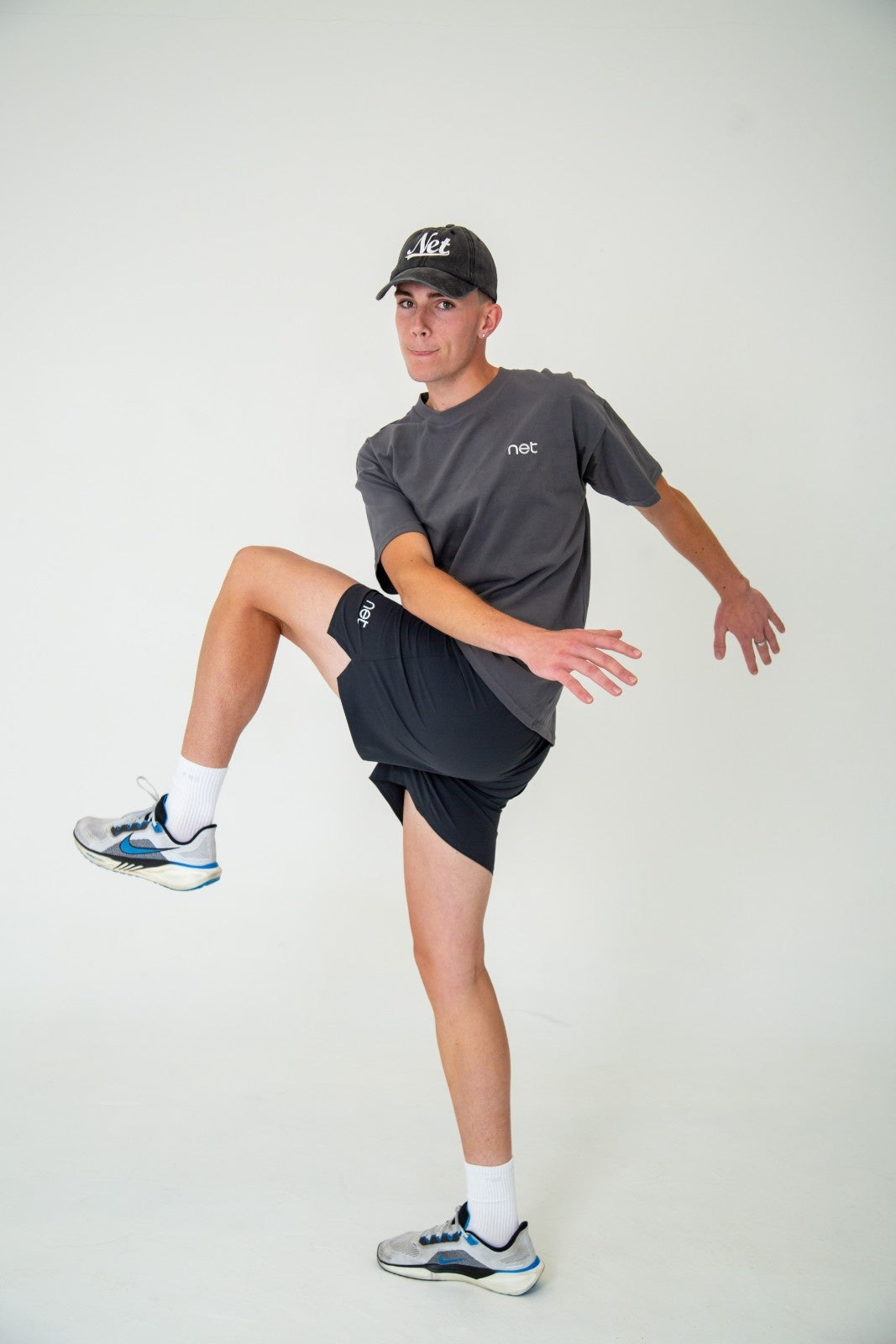 Baseline Layer Shorts in Coal Grey