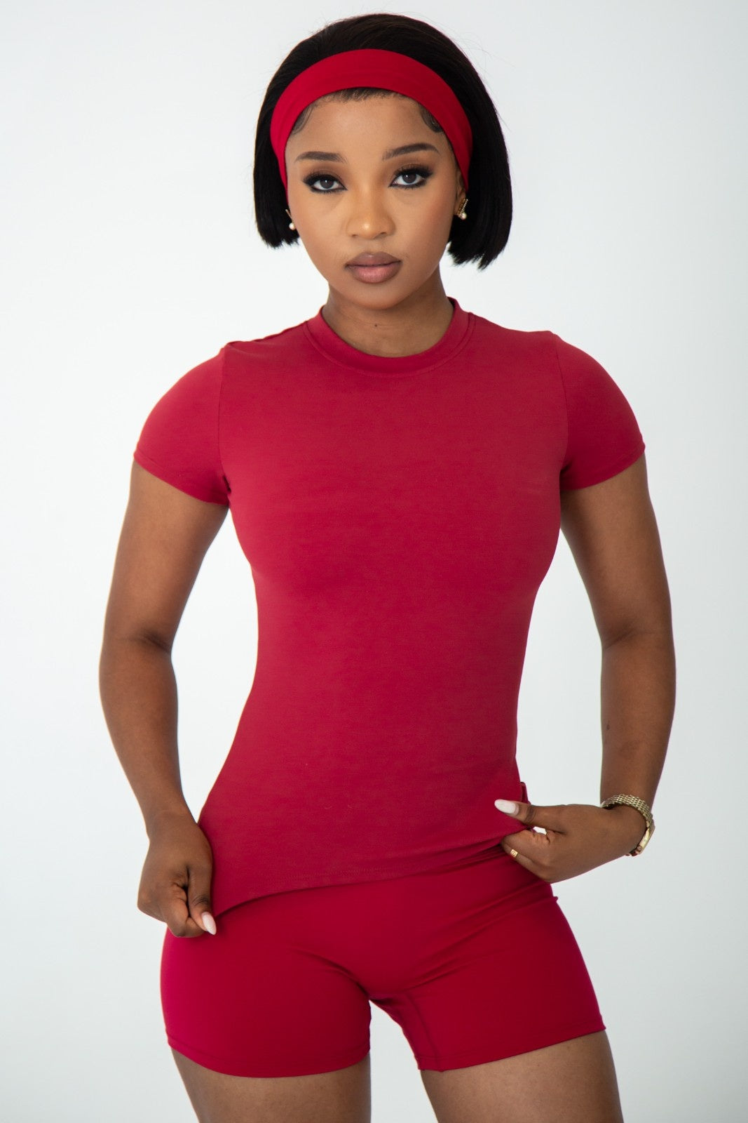 Amore Tee in Cherry Red