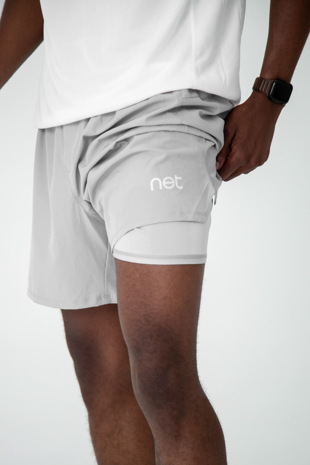Baseline Draw Shorts in Cloud Grey