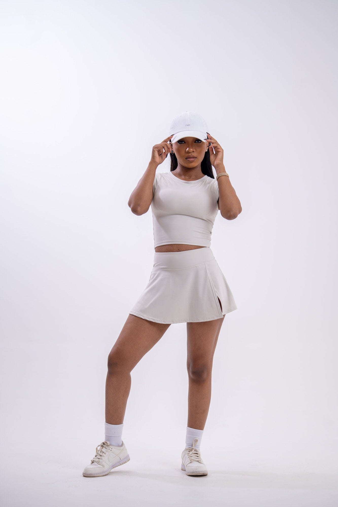 Cross Court Skort in Champagne Mist